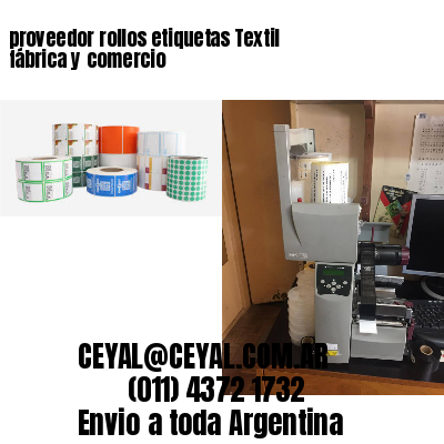 proveedor rollos etiquetas Textil fábrica y comercio
