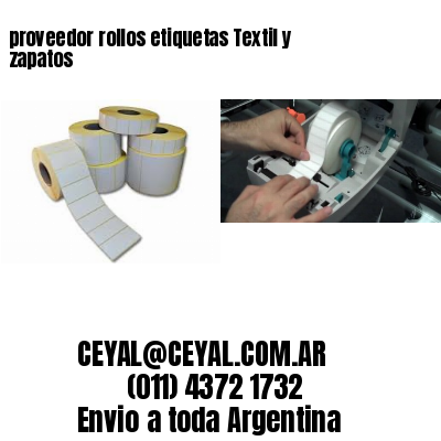 proveedor rollos etiquetas Textil y zapatos