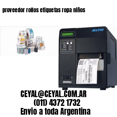 proveedor rollos etiquetas ropa niños