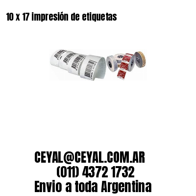 10 x 17 impresión de etiquetas