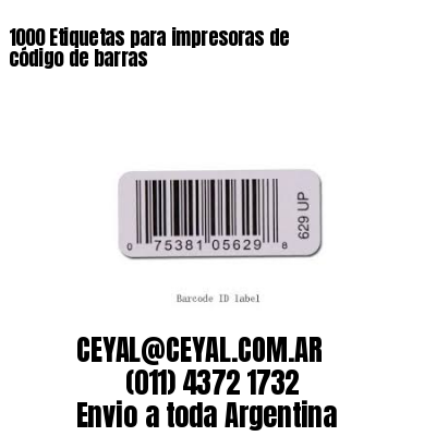 1000 Etiquetas para impresoras de código de barras