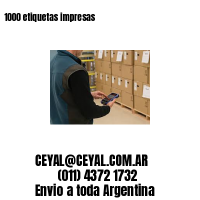 1000 etiquetas impresas