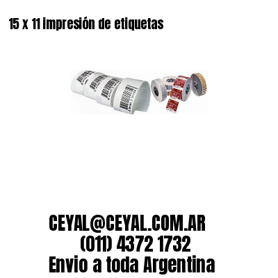 15 x 11 impresión de etiquetas