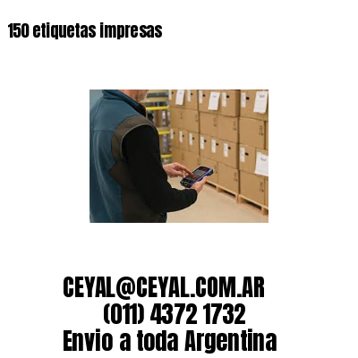 150 etiquetas impresas