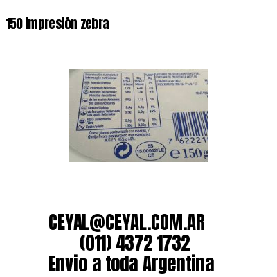 150 impresión zebra