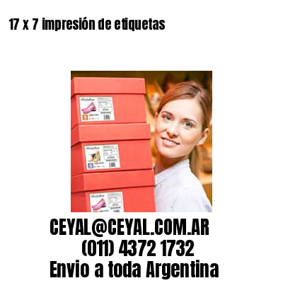 17 x 7 impresión de etiquetas