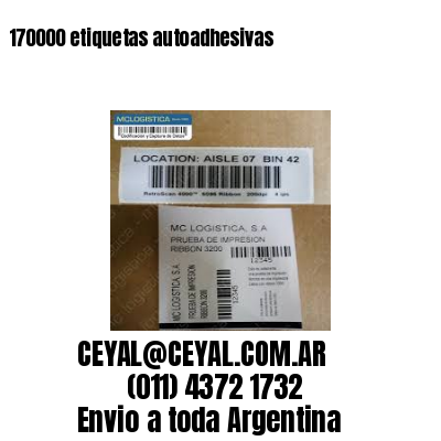 170000 etiquetas autoadhesivas