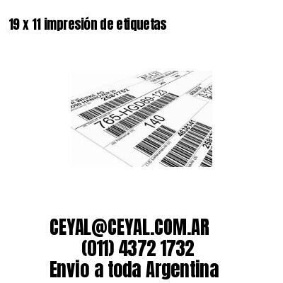 19 x 11 impresión de etiquetas