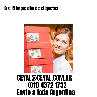 19 x 14 impresión de etiquetas