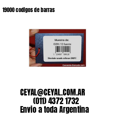 19000 codigos de barras