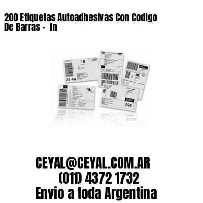 200 Etiquetas Autoadhesivas Con Codigo De Barras –  In