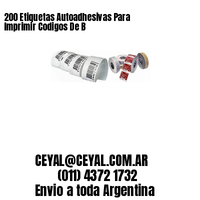200 Etiquetas Autoadhesivas Para Imprimir Codigos De B