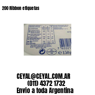 200 Ribbon etiquetas