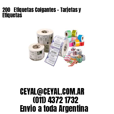 200 ‎ Etiquetas Colgantes – Tarjetas y Etiquetas