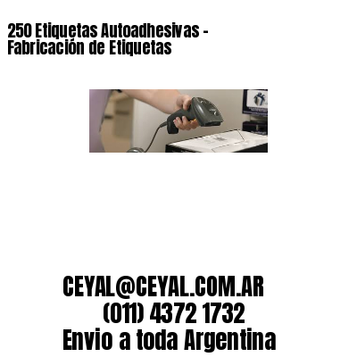 250 Etiquetas Autoadhesivas – Fabricación de Etiquetas