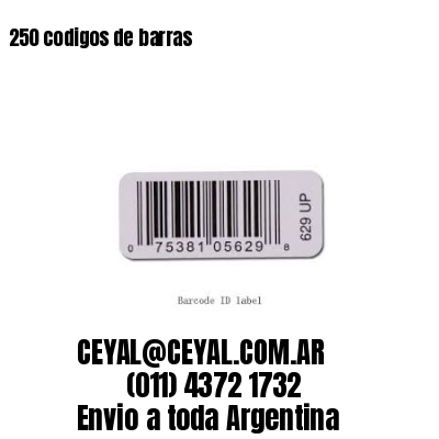 250 codigos de barras