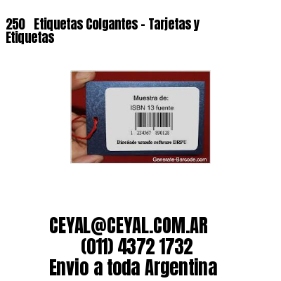 250 ‎ Etiquetas Colgantes – Tarjetas y Etiquetas
