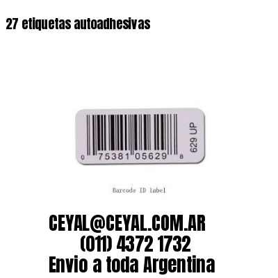 27 etiquetas autoadhesivas