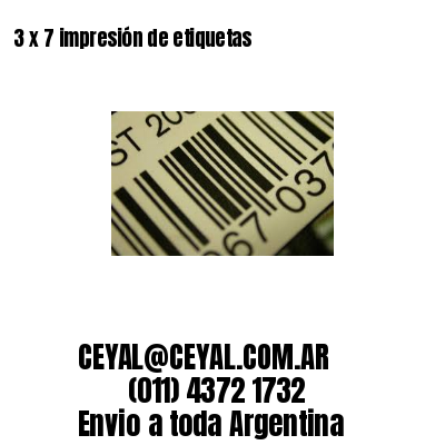 3 x 7 impresión de etiquetas