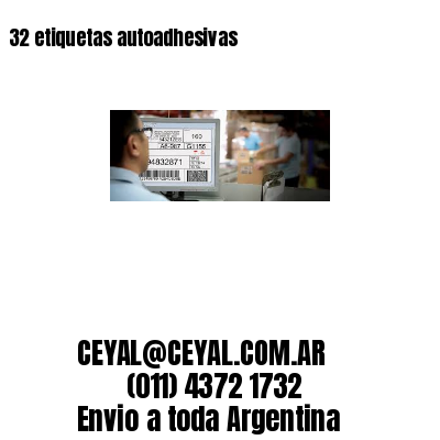32 etiquetas autoadhesivas