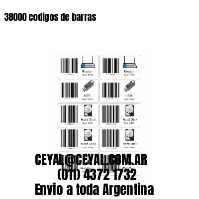 38000 codigos de barras