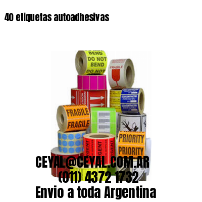 40 etiquetas autoadhesivas