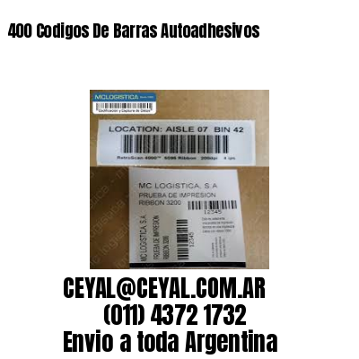 400 Codigos De Barras Autoadhesivos
