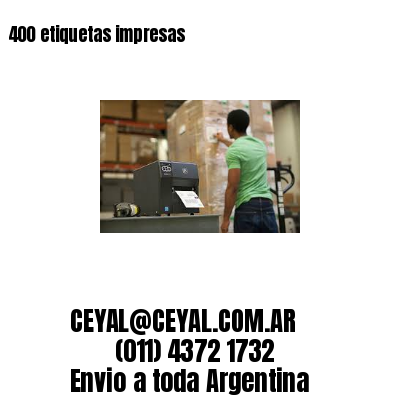 400 etiquetas impresas