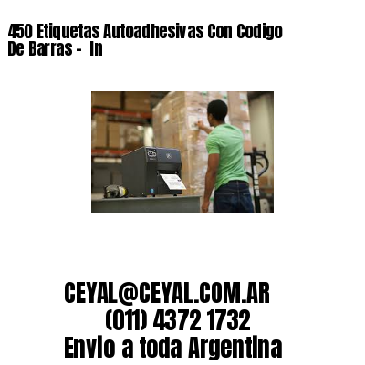 450 Etiquetas Autoadhesivas Con Codigo De Barras –  In