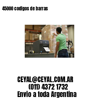 45000 codigos de barras