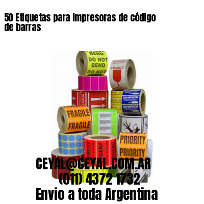 50 Etiquetas para impresoras de código de barras