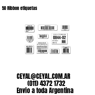 50 Ribbon etiquetas