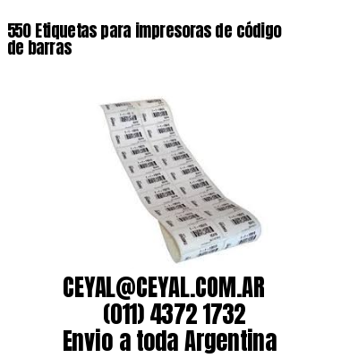 550 Etiquetas para impresoras de código de barras