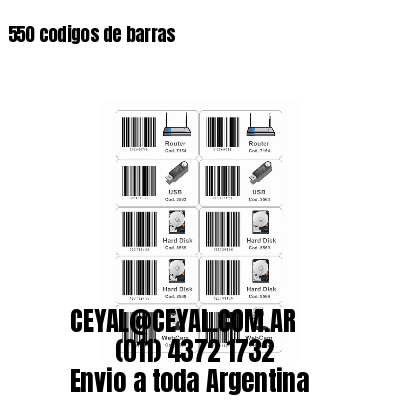 550 codigos de barras