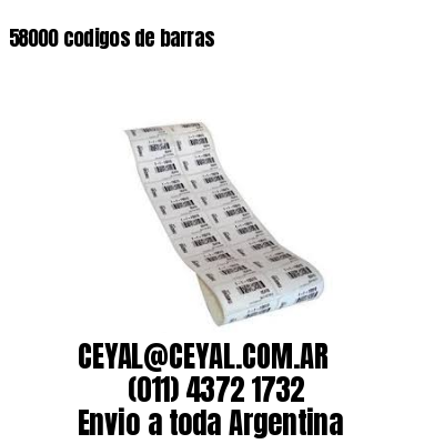 58000 codigos de barras