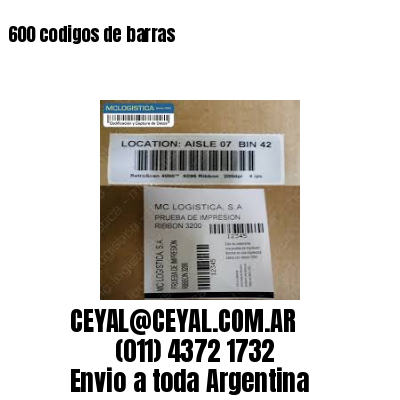 600 codigos de barras