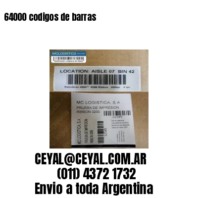 64000 codigos de barras