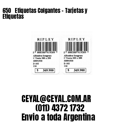 650 ‎ Etiquetas Colgantes – Tarjetas y Etiquetas