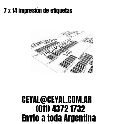 7 x 14 impresión de etiquetas