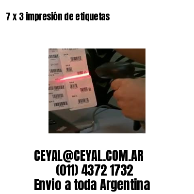 7 x 3 impresión de etiquetas