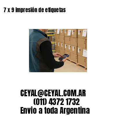 7 x 9 impresión de etiquetas