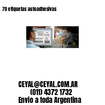 70 etiquetas autoadhesivas