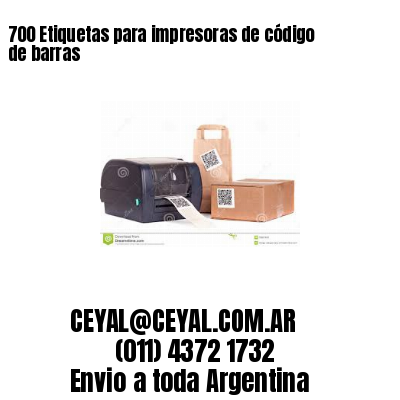 700 Etiquetas para impresoras de código de barras