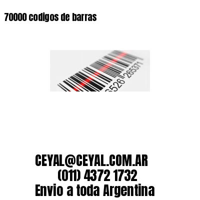 70000 codigos de barras