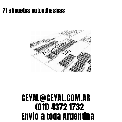 71 etiquetas autoadhesivas