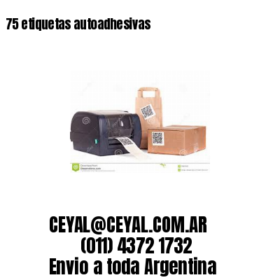 75 etiquetas autoadhesivas