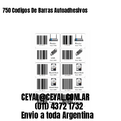 750 Codigos De Barras Autoadhesivos
