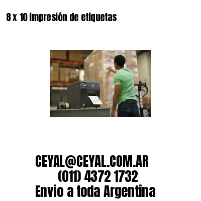 8 x 10 impresión de etiquetas