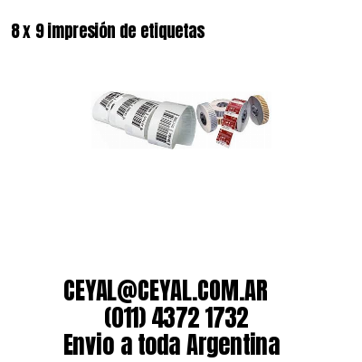 8 x 9 impresión de etiquetas