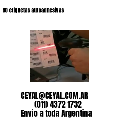 80 etiquetas autoadhesivas